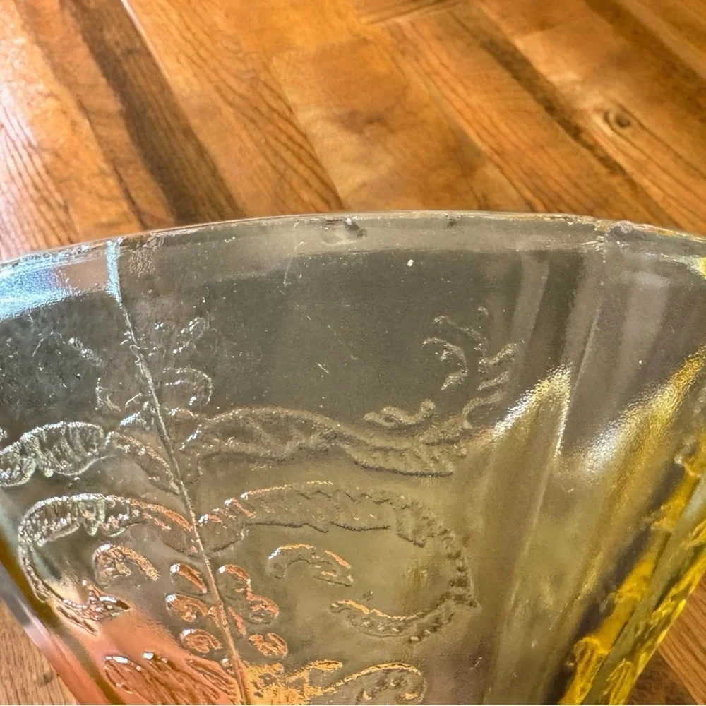 1930s Vintage Federal Glass Madrid Amber Depression Glass Sherbet Cups Set of 3